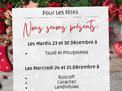 NOTRE PRÉSENCE SUR LES MARCHÉS POUR LES FETES